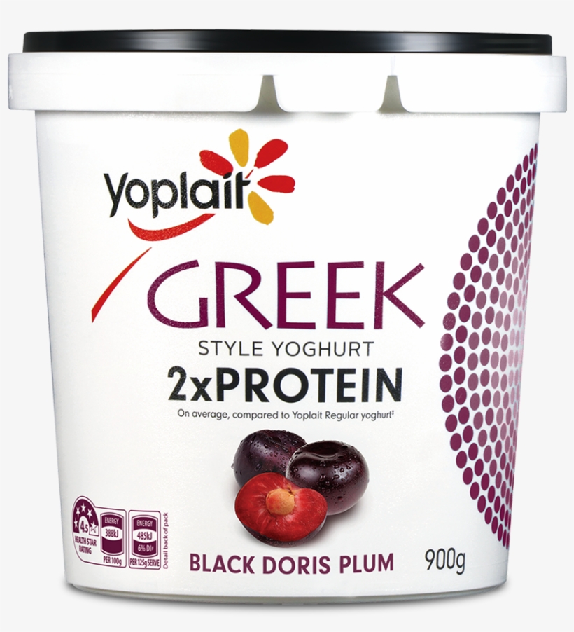 Greek Style 2x Protein Black Doris Plum± - Yoplait Low-fat Greek Frozen Yogurt, Honey Caramel, transparent png #2876465