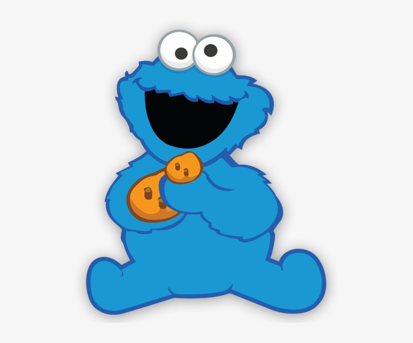 Wall Sticker For Kid The Baby Cookie Monster - Baby Cookie Monster Png, transparent png #2876570