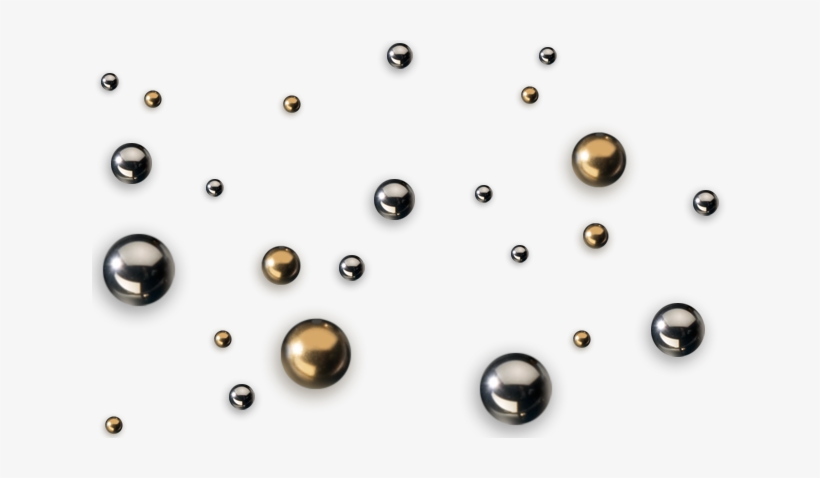 Chrome Balls And Gold Balls - Drop, transparent png #2876697