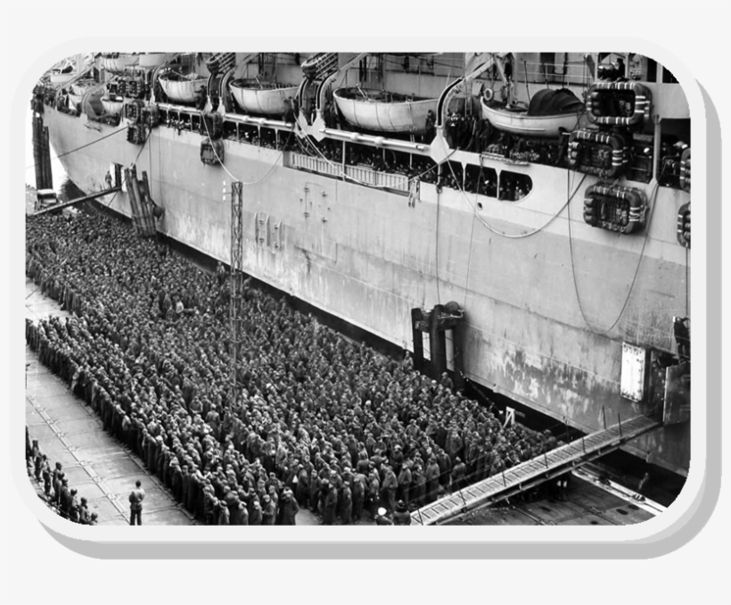 German Pow's Preparing To Board A Transport To The - German Prisoners Usa, transparent png #2877063