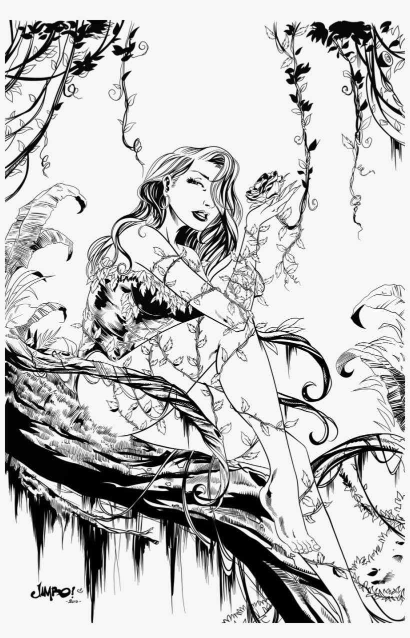 Download Poison Ivy Coloring Pages Clipart Poison Ivy - Poison Ivy Art Coloring Pages, transparent png #2877330