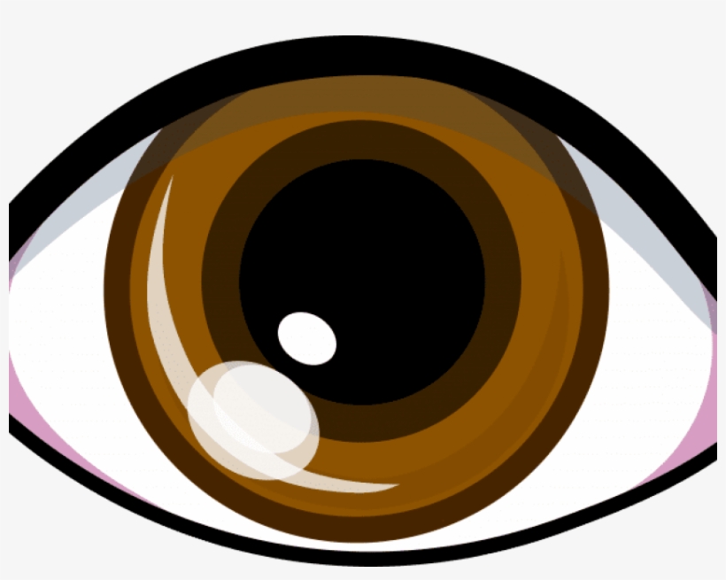 Cartoon Brown Eyes - Brown Clip Art Eye, transparent png #2877392