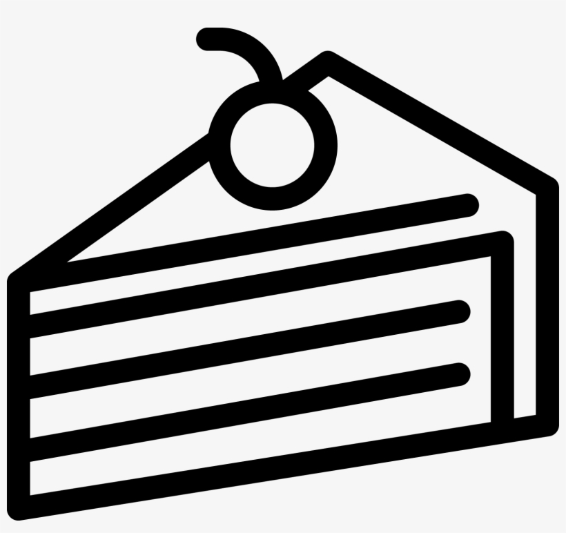 Cake Slice With Cherry Vector - Cake Slice Vector Png, transparent png #2877393