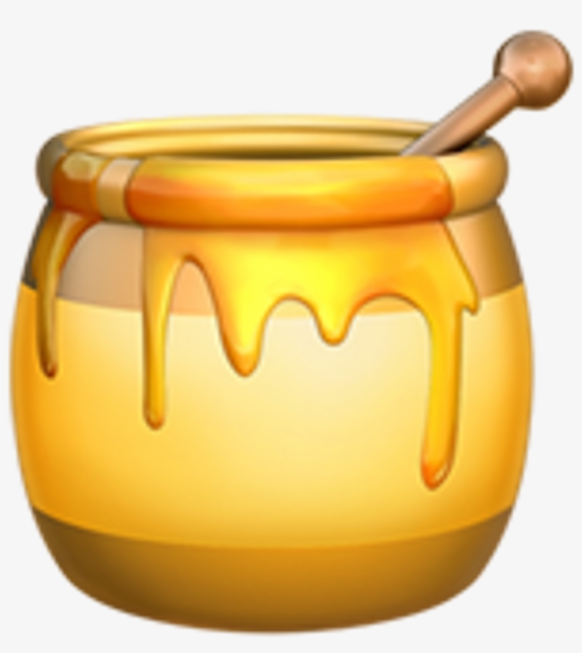 Honeypot Emoji Apple Ios11 Yellow Clip Freeuse Download - Honeypot Emoji, transparent png #2877746