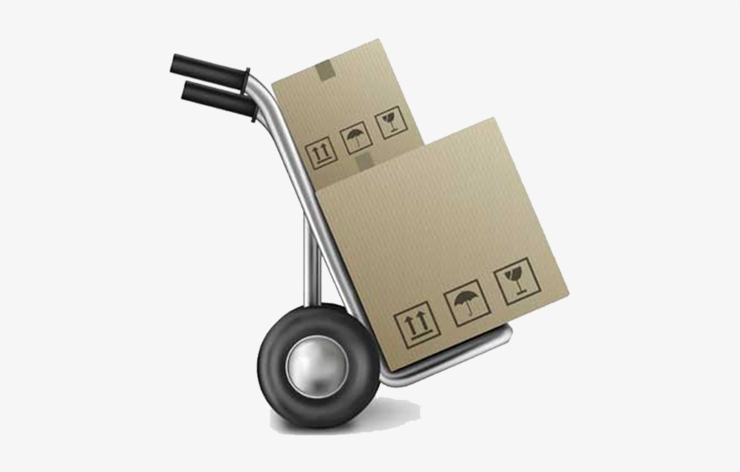 Moving Boxes On Cart - International Trade, transparent png #2877797