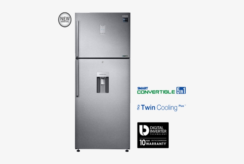 Samsung 523 L Double Door Refrigerator Rt54k6558sl - Samsung 5 In 1 Refrigerator, transparent png #2878233