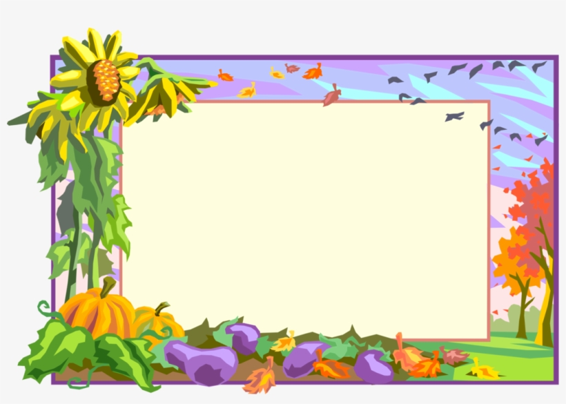 Vector Illustration Of Fall Or Autumn Harvest Frame - Vector Graphics, transparent png #2878237