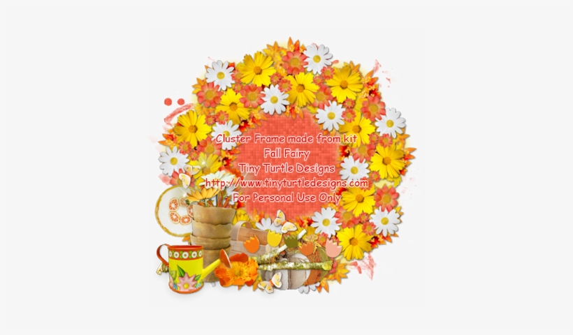 Fall Fairy Cluster Frame - Sunflower, transparent png #2878448