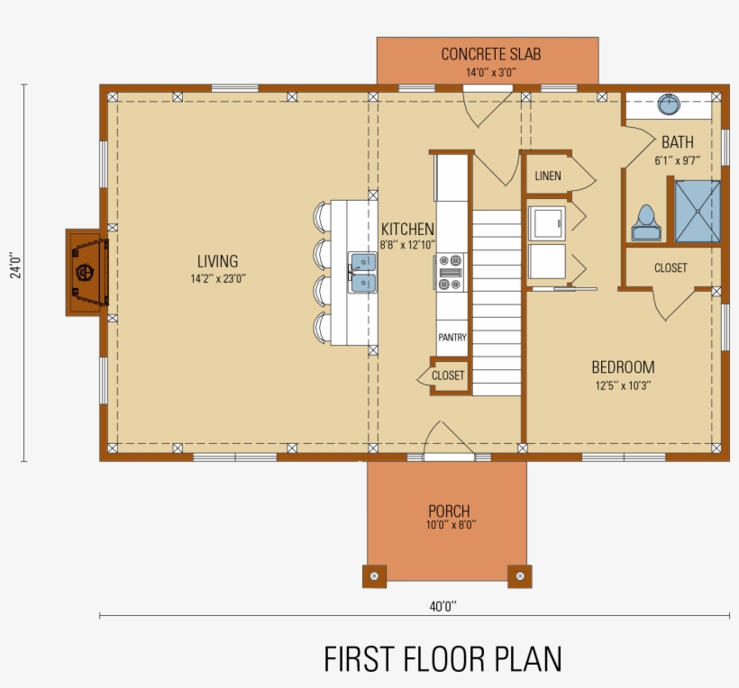 Craftsman Timber Frame Fall Feature Home - Floor Plan, transparent png #2878471