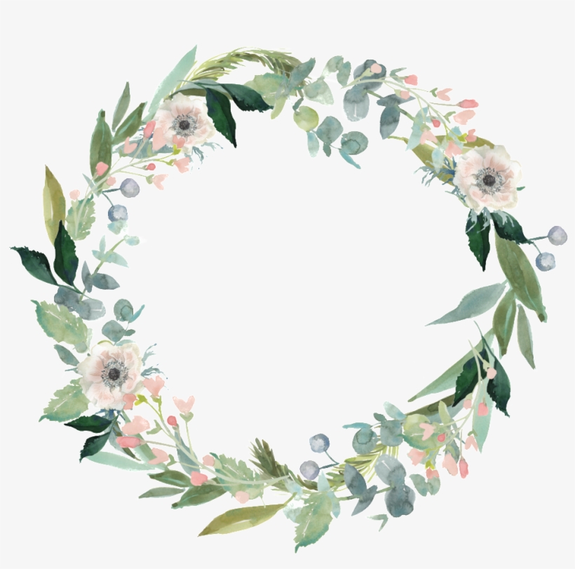 Fresh Garland Decorative Border Png - Thank You Floral Wreath, transparent png #2879273