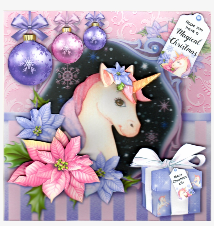 Unicorn Christmas Card - Unicorn Christmas, transparent png #2879576