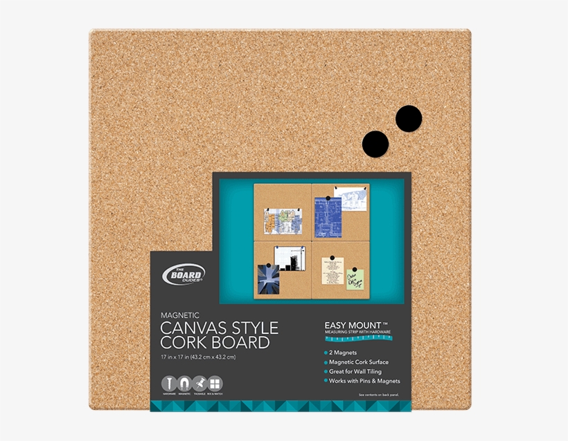 Home/cork/magnetic - Board Dudes 17" X 23" Unframed Cork Board (cyl83), transparent png #2879767