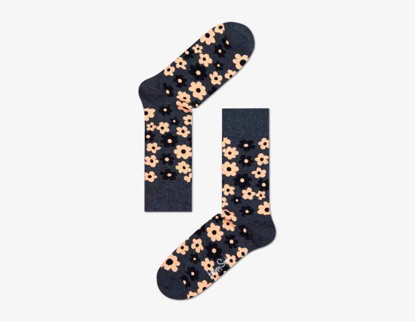 Calcetines De Estampado De Flores En Happy Socks Calcetines - Sock, transparent png #2879980