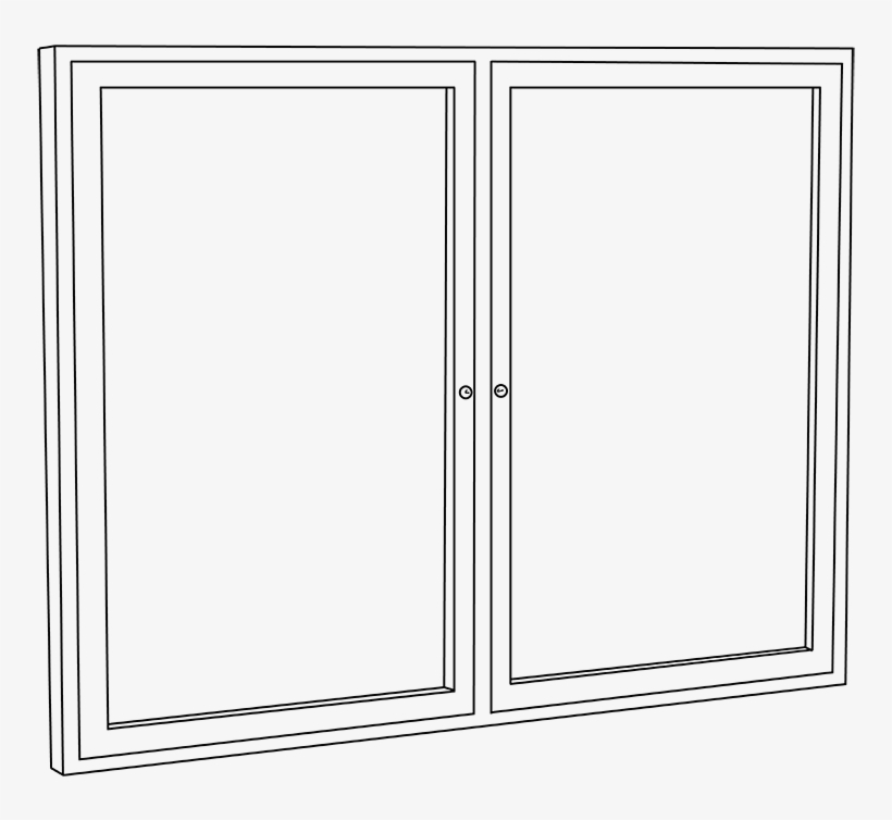 Enclosed Bulletin Board - Bulletin Board, transparent png #2880180