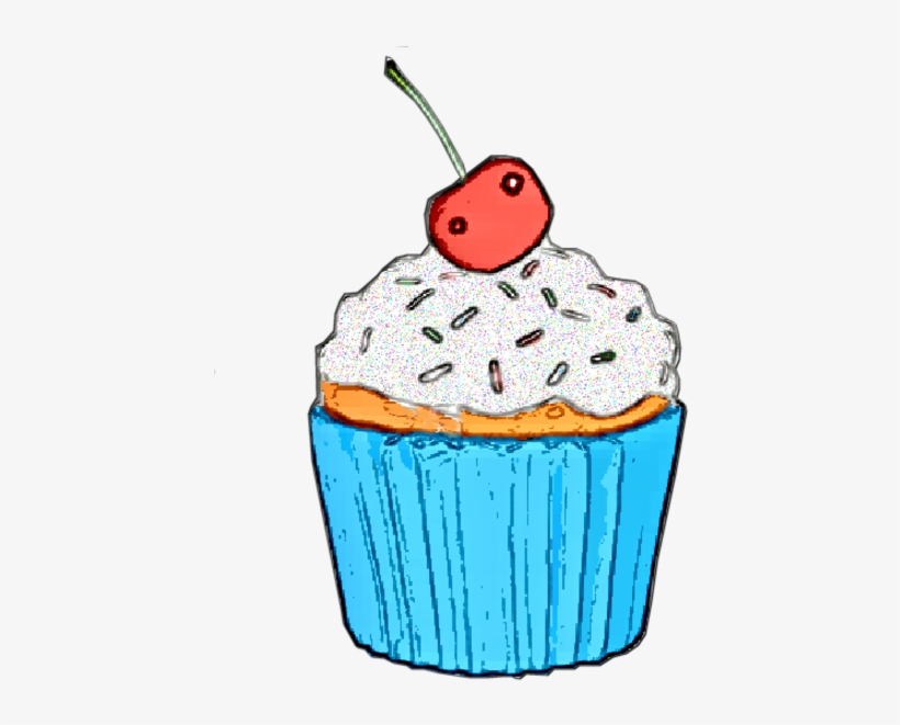 Vanilla Cupcake Clipart Kartun - Cupcake Vector Blue Png, transparent png #2880202