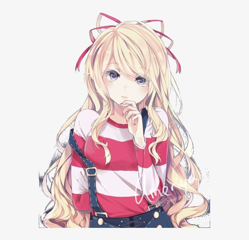 Image - Blonde Anime Girl - Free Transparent PNG Download - PNGkey