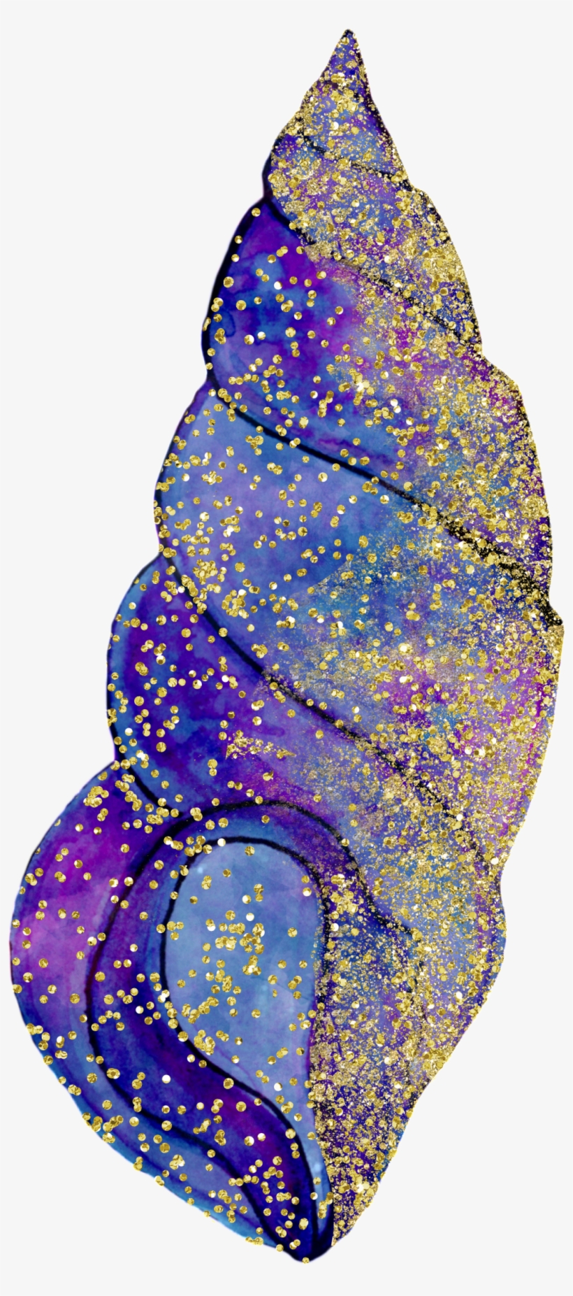 Golden Loose Powder Conch Png Transparent - Purple, transparent png #2881896