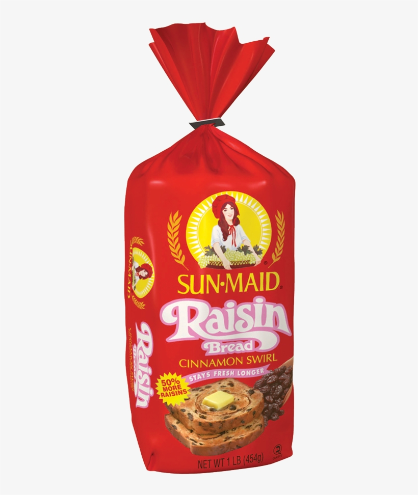 Raisin Bread - Sun Maid Bread, Raisin Cinnamon Swirl - 16 Oz, transparent png #2882183