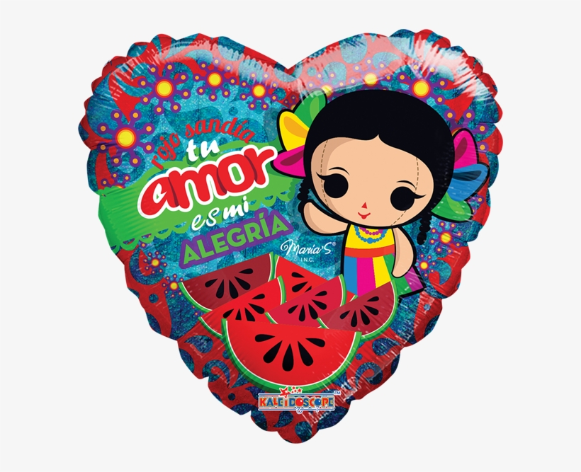 Rojo Sandia Marias Inc - 18" Valentine's Banner And Hearts Clear View - Mylar, transparent png #2882258