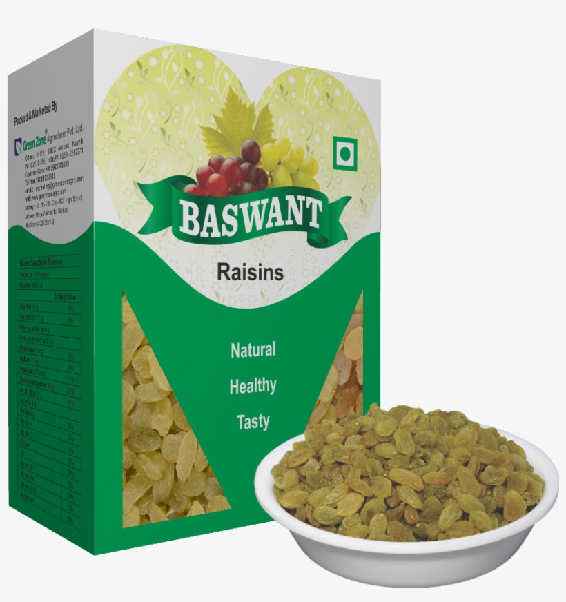 Regular Green Raisins - Baswant Regular Raisin (kishmish) Jumbo Seedless 1000, transparent png #2882612
