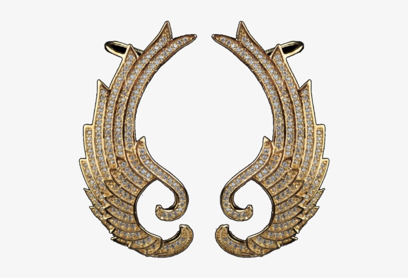Elegant Phoenix Wings Art Deco Gold Ear Cuff, Body - Earring, transparent png #2882710