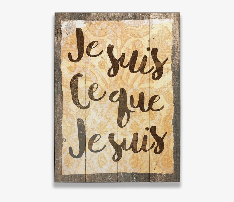 Je Suis Ce Que Je Suis Vintage Sign - Calligraphy, transparent png #2883019
