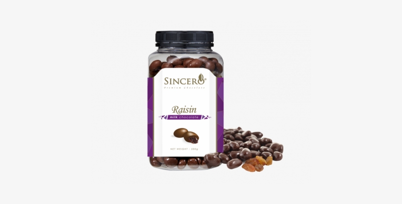 Sincero Raisins Dark Chocolate - Chocolate, transparent png #2883068