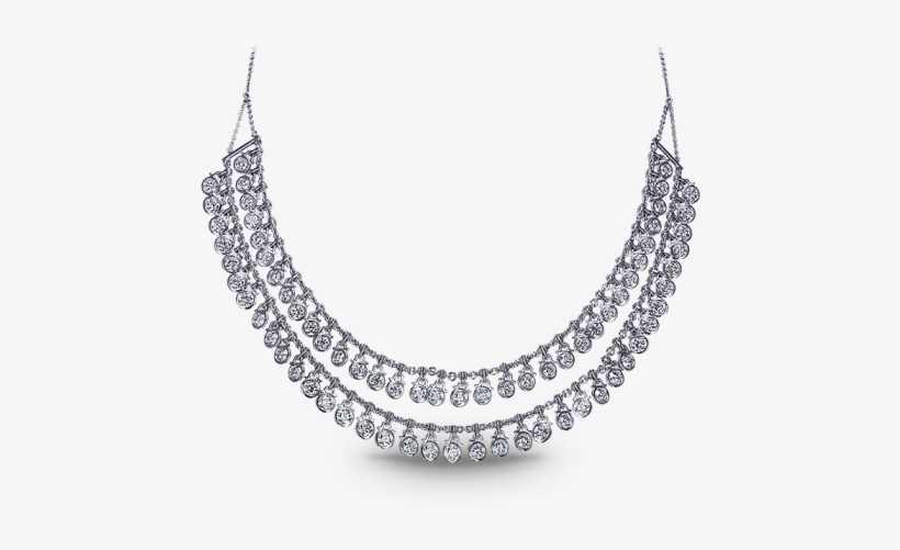 Description - Double Layer Diamond Necklace, transparent png #2883214