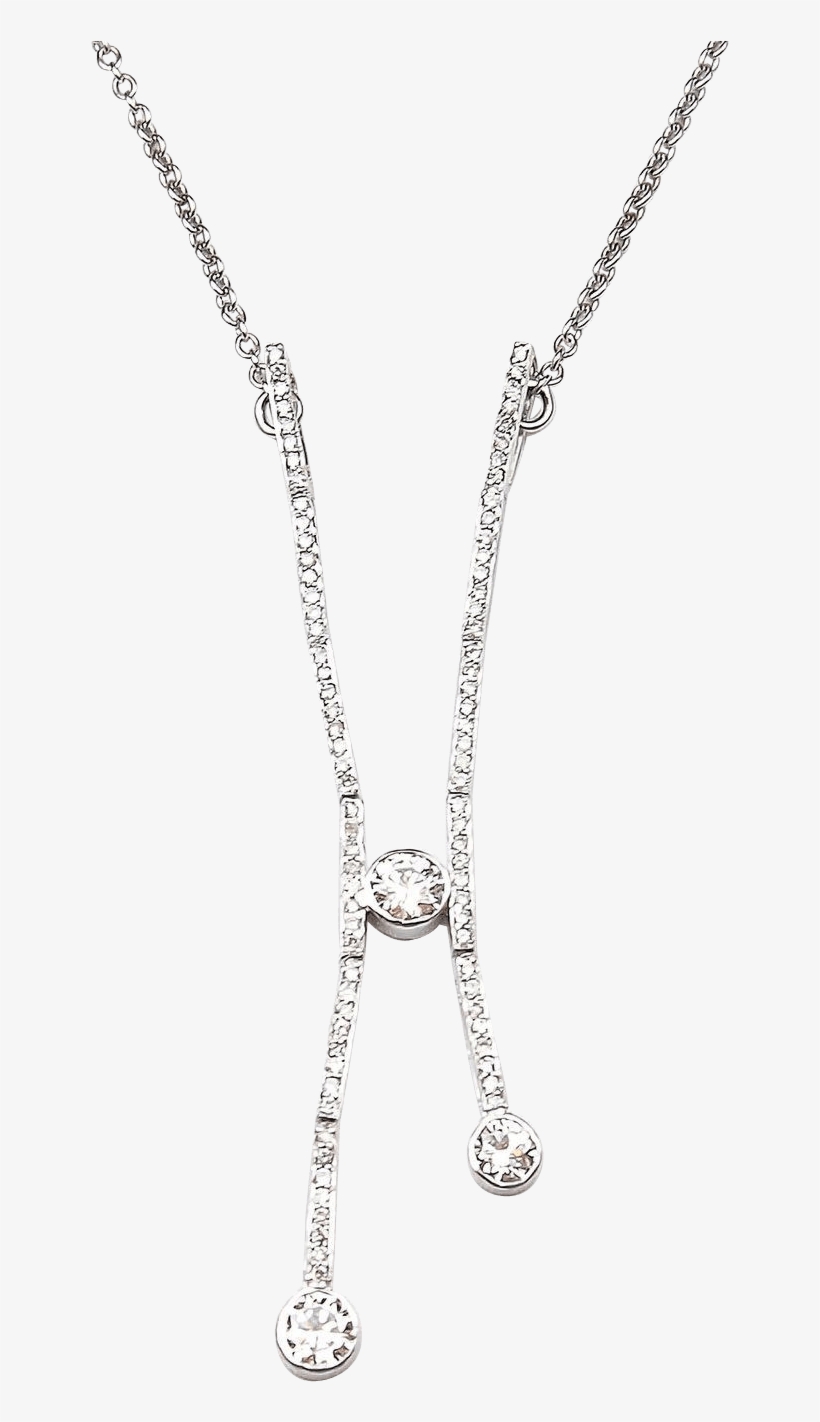 23 Ctw Custom Made Modern Diamond Necklace 18k White - Pendant, transparent png #2883500