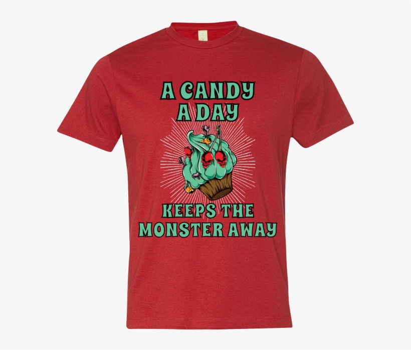 A Candy A Day Keeps The Monster Away T-shirt Template - Active Shirt, transparent png #2883871