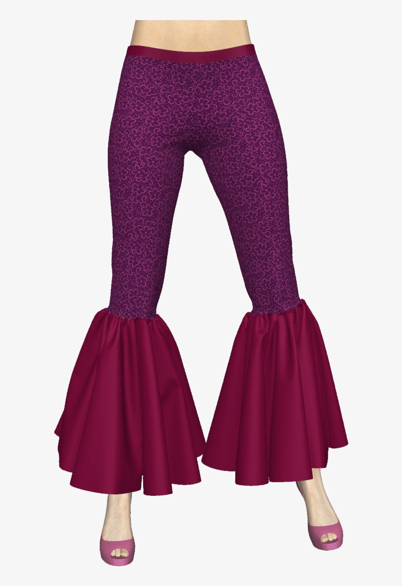 Fancy Flared Pants Garment File Marvelous Designer - Clothing, transparent png #2884108