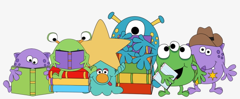 A Teacher's Idea - Monsters Reading Books, transparent png #2884184