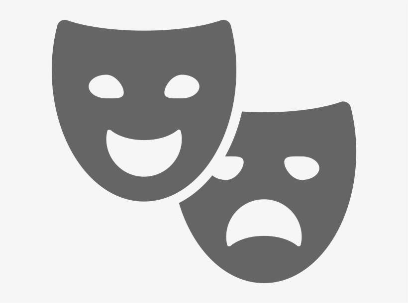Marcola Schools Art Department - Theatre Masks Transparent Grey, transparent png #2884831