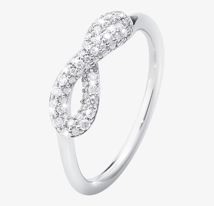 Sterling Silver With Brilliant Cut Diamonds - Georg Jensen Infinity Ring, transparent png #2885154