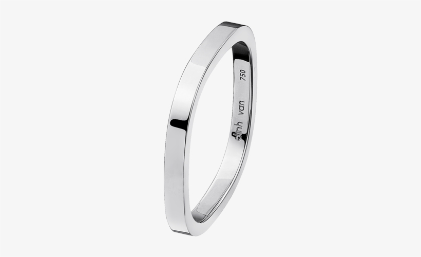 Square Wedding Band-2mm - Alliance Or Blanc, transparent png #2885271