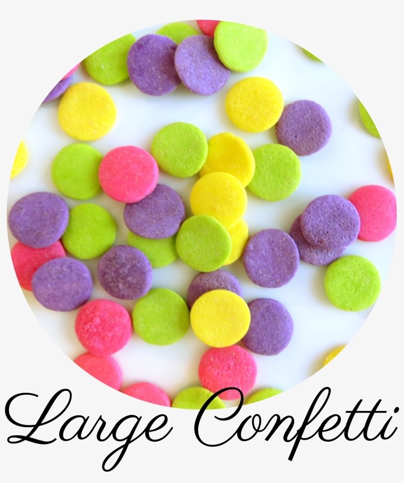 Large Confetti Sprinkles-01 - Flat Circle Sprinkles, transparent png #2885784