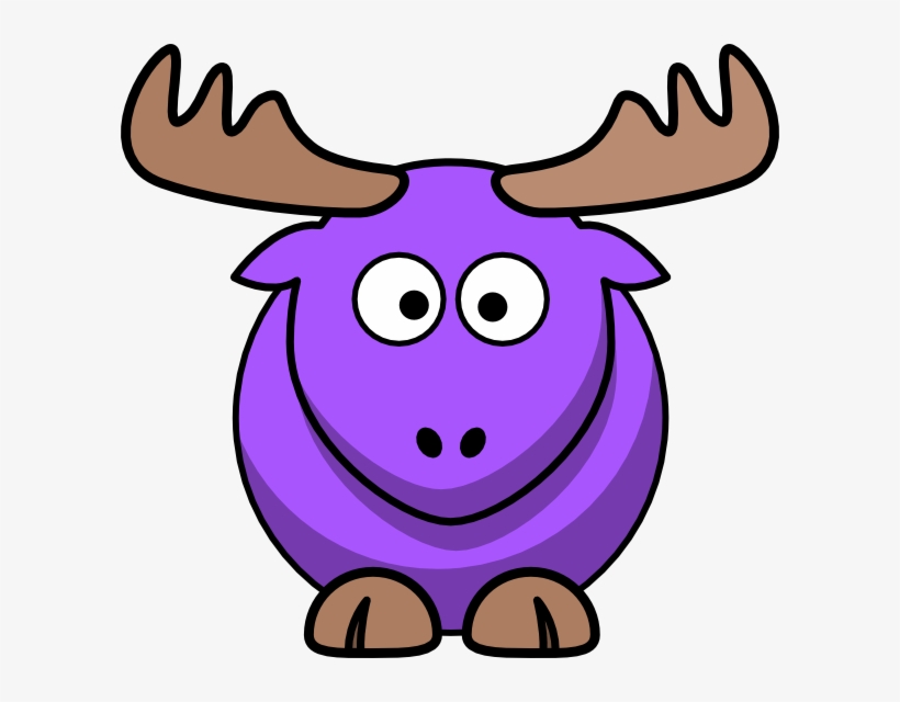 Original Png Clip Art File Purple Moose Cartoon Svg, transparent png #2885808