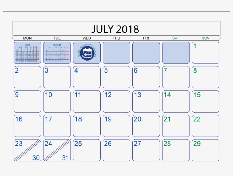 Year Monthly Calendar - Full Moon June 2018 Calendar, transparent png #2886034