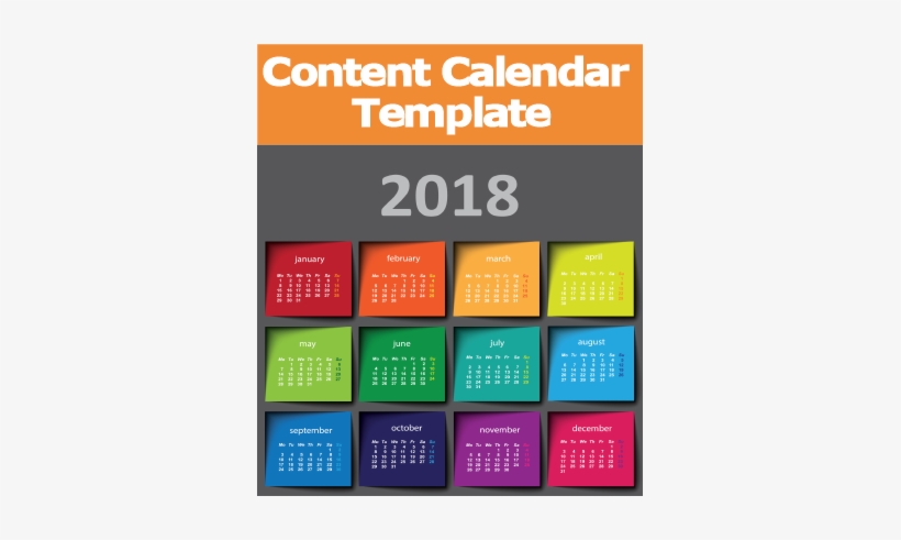 2018 Content Editorial Calendar Template Social Media - Social Media Marketing Calendar 2018 Template, transparent png #2886038