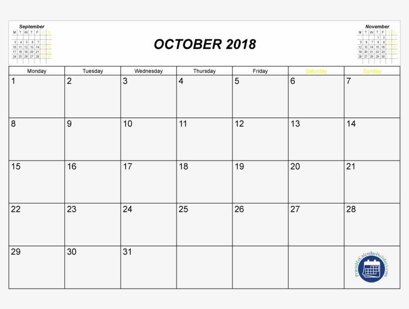 October 2018 Calendar Holidays Nz Calendar Free - September Calendar Printable 2017 Black, transparent png #2886502
