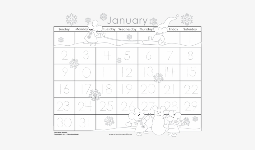 Traceable Calendar January - January Calendar Template, transparent png #2886893