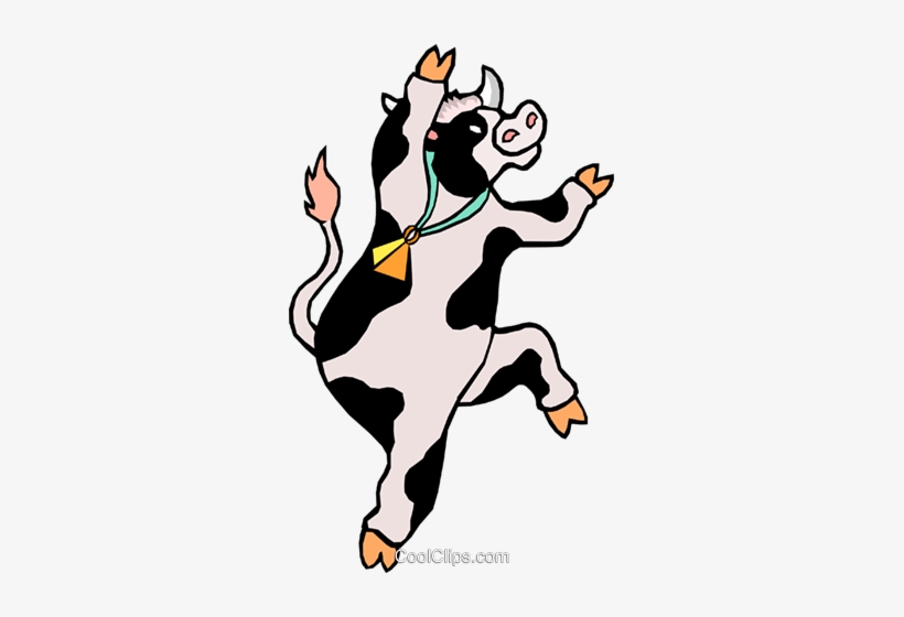 Cartoon Cow Royalty Free Vector Clip Art Illustration - Dancing Cows Clipart, transparent png #2887605