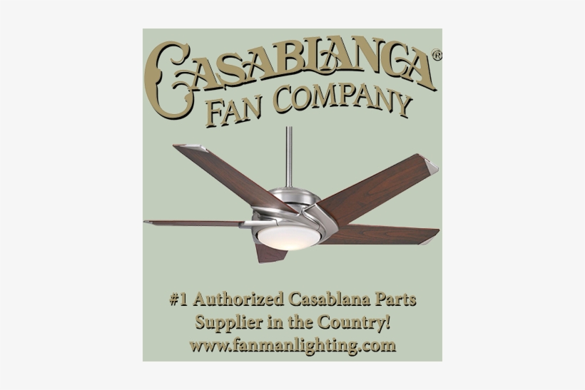 54" Casablanca Stealth Brushed Nickel Ceiling Fan, transparent png #2887870