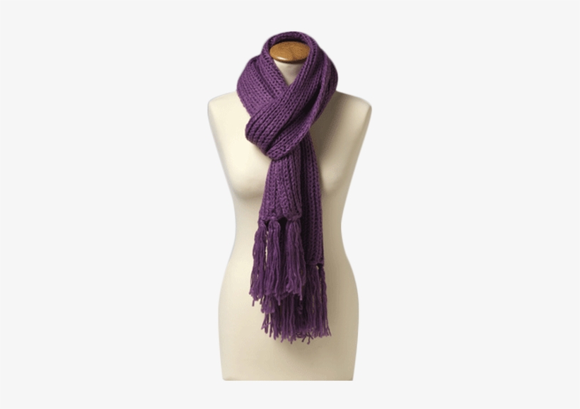 Purple Winter Scarf - Scarf, transparent png #2887883