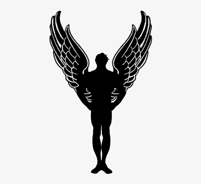 Dark Angel Clipart Silhouette - Black Wings, transparent png #2887979