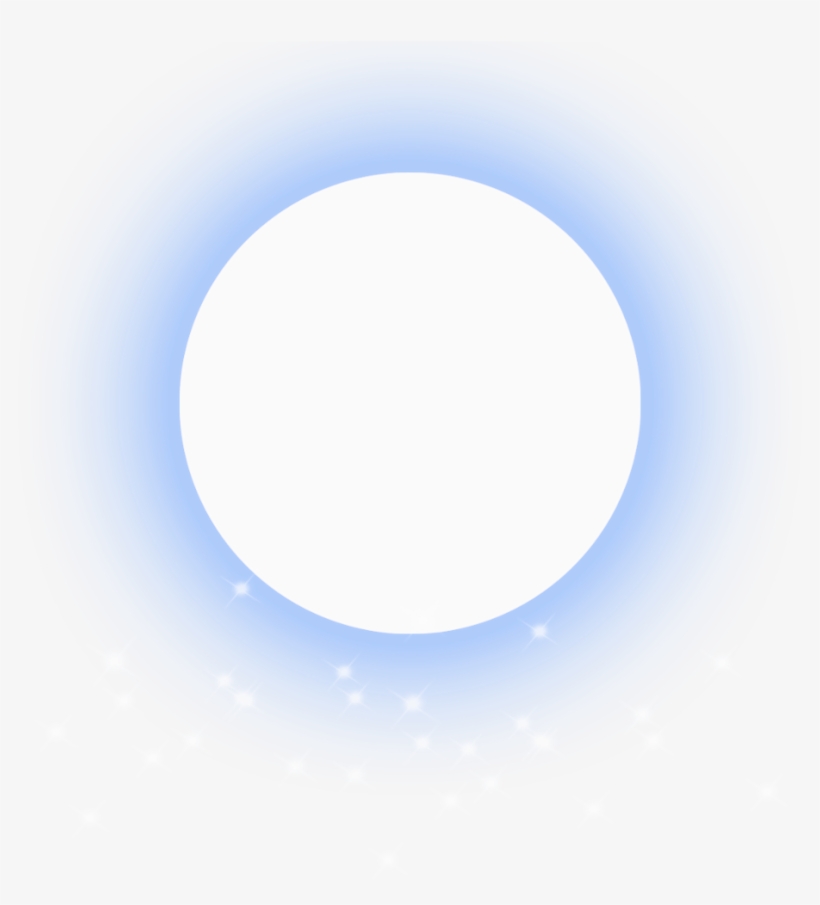 Ftestickers Moon Stars Blue Glowing - Moon, transparent png #2888221