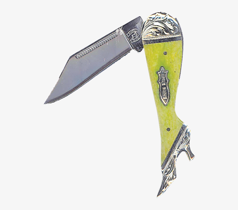 Ladies Leg Pocket Knife - Vogt Silversmiths Men's Ladies Leg Lime Green Western, transparent png #2888645
