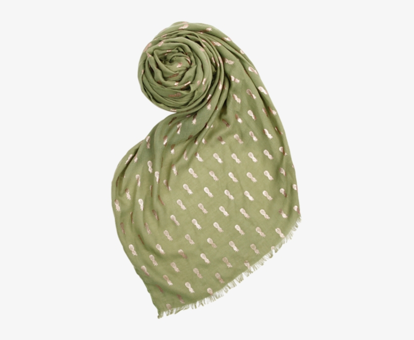 Metallic Olive Pineapple Scarf Scarves Lou Lou Boutiques - Scarf, transparent png #2888810