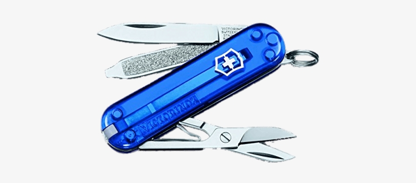 Objects - Victorinox Classic Sd Knife Jelly Blue, transparent png #2888881