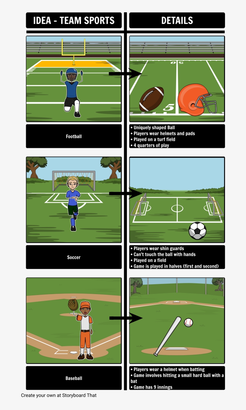 Team Sports - Brainstorming - Sports Storyboard Idea, transparent png #2888970